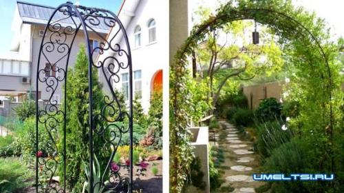 Арка для роз размеры. Арка для плетистой розы своими руками