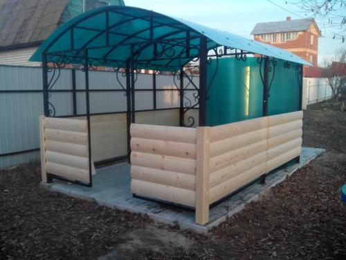 Пергола из профильной трубы. Преимущества и основные характеристики беседок из металлопрофиля