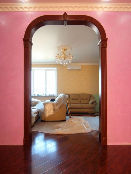 Прямоугольная арка в дверной проем. Форма