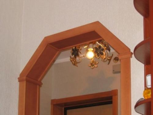 Прямоугольная арка в дверной проем. Форма