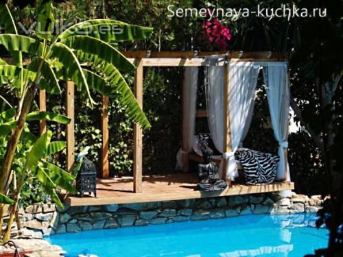 Пергола над бассейном. Навес для бассейна (20 лучших идей для дачи).