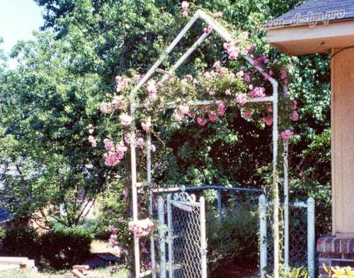 Опора для плетистой розы из пластиковых труб. Как сделать арку для роз своими руками из пластиковых труб