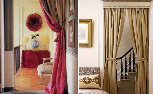 Оформление дверного проема без двери шторами. Как можно оформить дверной проем без двери шторами