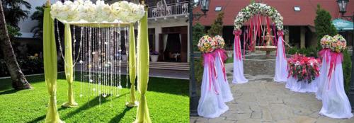 Свадебная арка из дерева своими руками. Свадебная арка из цветов Этот вариант является классическим для свадебных арок. Цветы для украшения вы выбираете по своим возможностям и в соответствии со стилем вашей свадьбы.