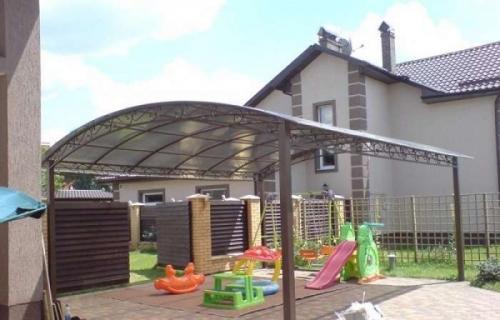 Арка во двор частного дома. Навес во дворе частного дома из поликарбоната и других материалов (250 ФОТО ИДЕЙ) – Красивый вид, удобство и практичность