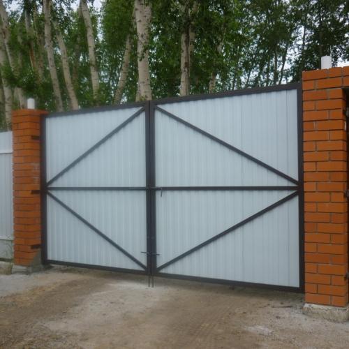 Ворота для частного дома из профнастила. Ворота из профнастила — 135 фото, как установить своими руками разные типы ворот