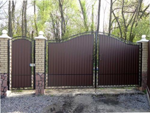 Ворота для частного дома из профнастила. Ворота из профнастила — 135 фото, как установить своими руками разные типы ворот