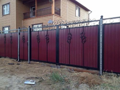 Ворота для частного дома из профнастила. Ворота из профнастила — 135 фото, как установить своими руками разные типы ворот