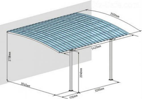 Как сделать навес во дворе частного дома. Описание 02