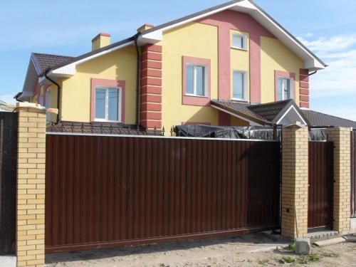 Ворота для частного дома из профнастила. Ворота из профнастила — 135 фото, как установить своими руками разные типы ворот
