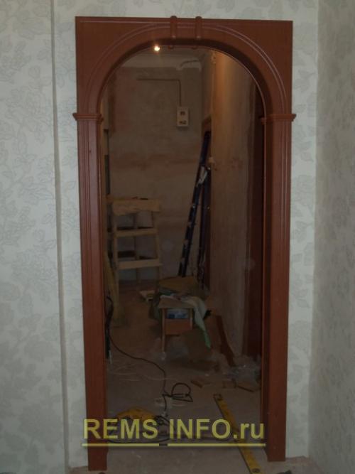 Монтаж арки из МДФ в дверной проем. Типовая конструкция 13 Монтаж арки из МДФ в дверной проем. Типовая конструкция 13