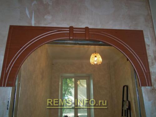 Монтаж арки из МДФ в дверной проем. Типовая конструкция 21 Монтаж арки из МДФ в дверной проем. Типовая конструкция 21