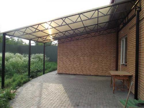 Навес возле дома своими руками. Навес своими руками — модели, конструкции и идеи, как построить из современных материалов навес